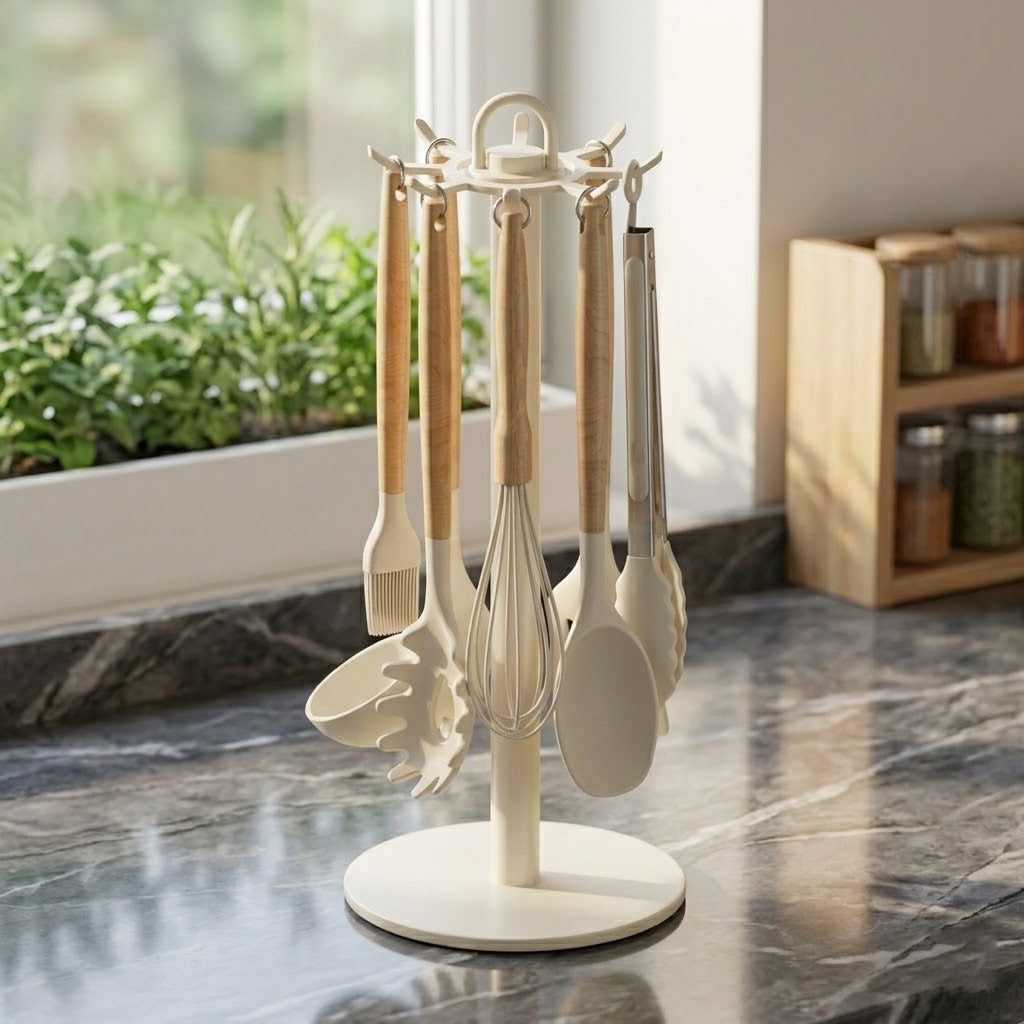 Countertop Rotating Utensil Rack