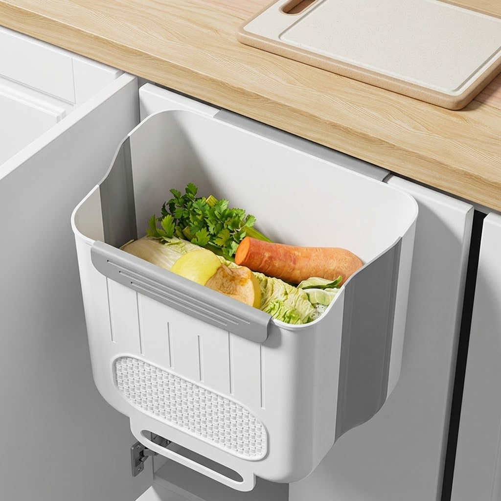 Wall-Mounted Foldable Trash Can