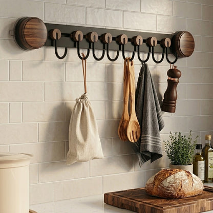 Vintage Suction Cup 8-Hook Rack