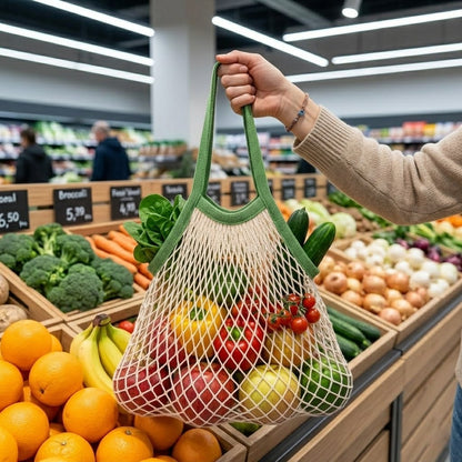 Premium Cotton Mesh Grocery Bag