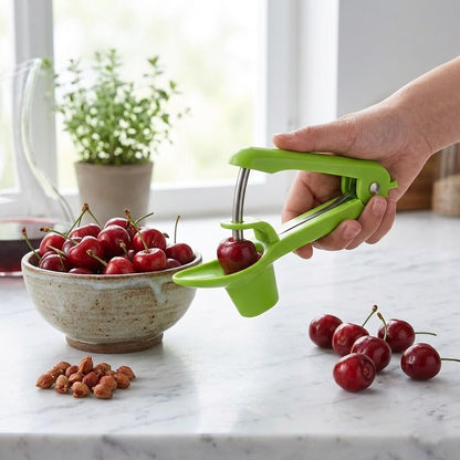Handheld Single-Hole Cherry and Olive Pitter