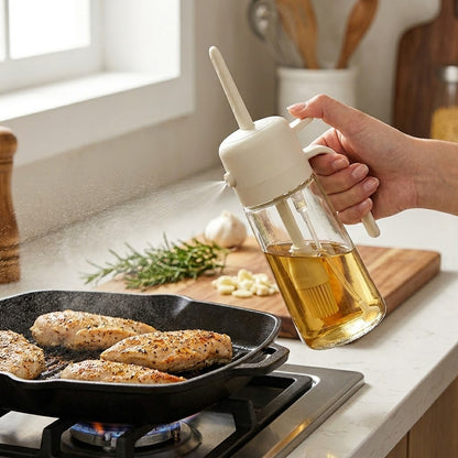 2-in-1 Oil Spray and Brush Dispenser